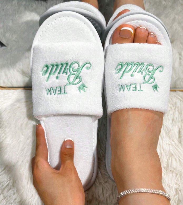 Team Bride Disposable Slippers
