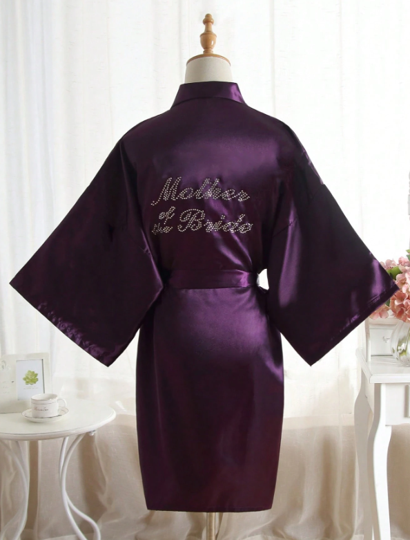 Mother of the Bride Rhinestone-Decorated Royal Robe