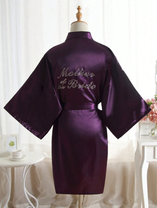 Mother of the Bride Rhinestone-Decorated Royal Robe