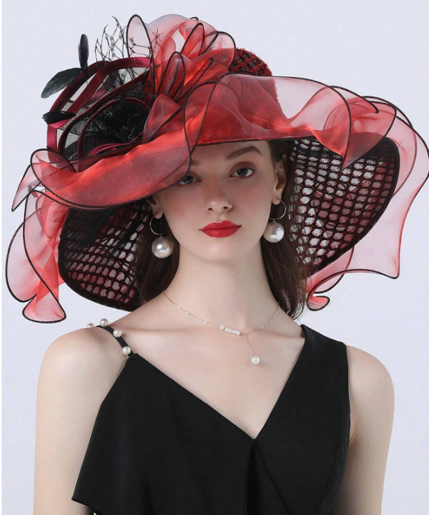 Organza Wedding Bridal Fascinator Hats Tea Party Dress Hat