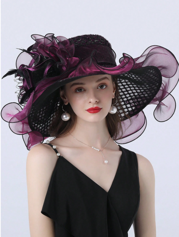 Organza Wedding Bridal Fascinator Hats Tea Party Dress Hat