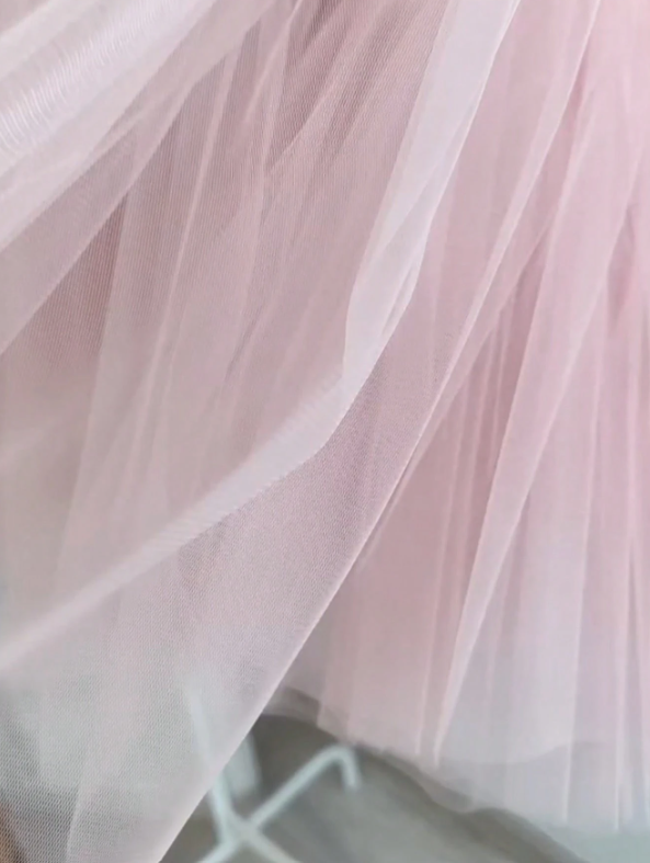 Sleeveless Mesh Elegant Party Dress pink