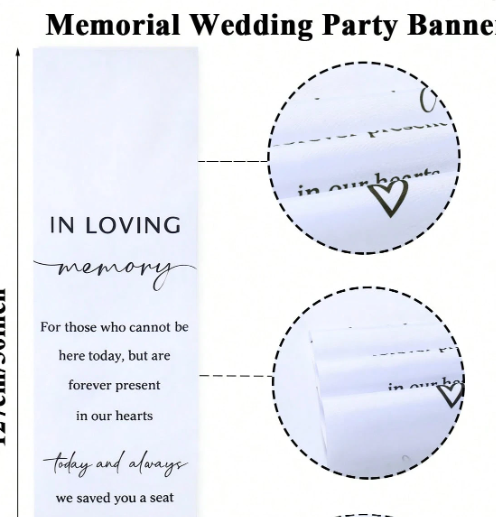 In Loving Memory Wedding Chair Banner