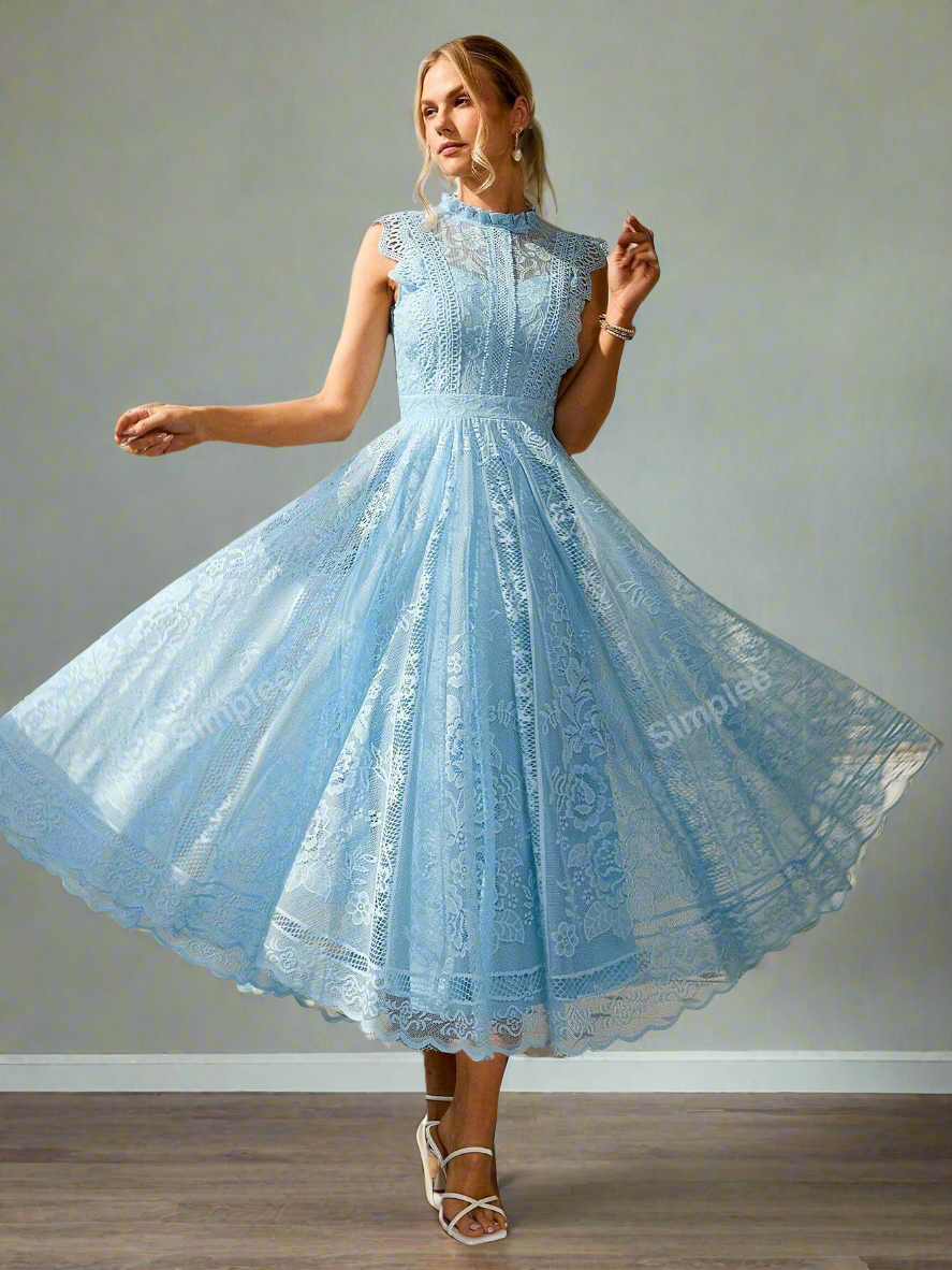 Lace Fan-Shaped Dress