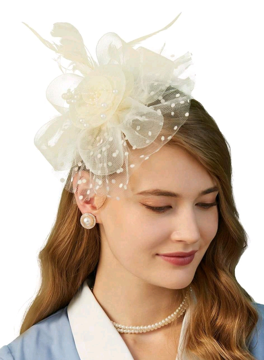 Beige Fascinator