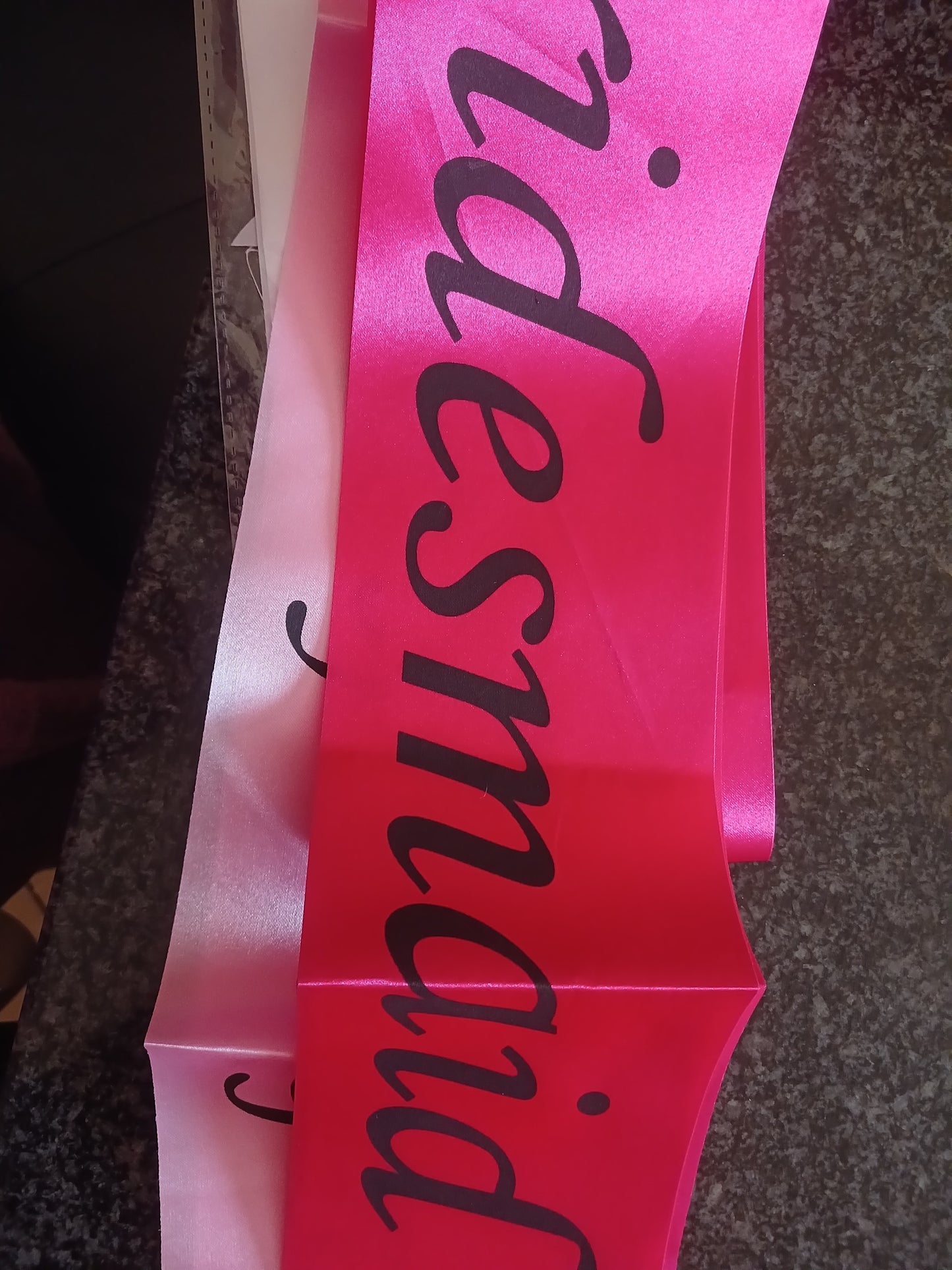 Bridesmaids Sash Pink
