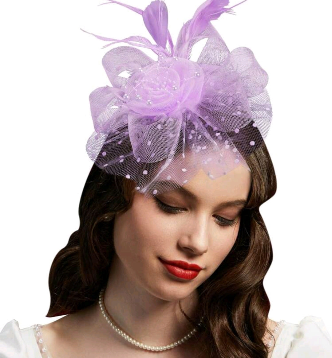 Purple Fascinator
