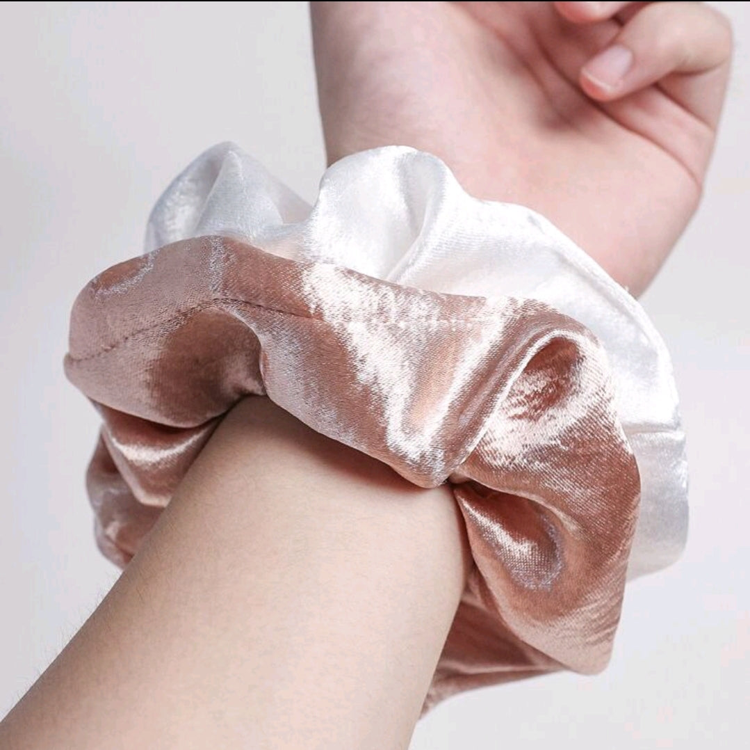 12pcs/set Satin Hair Scrunchies Pink