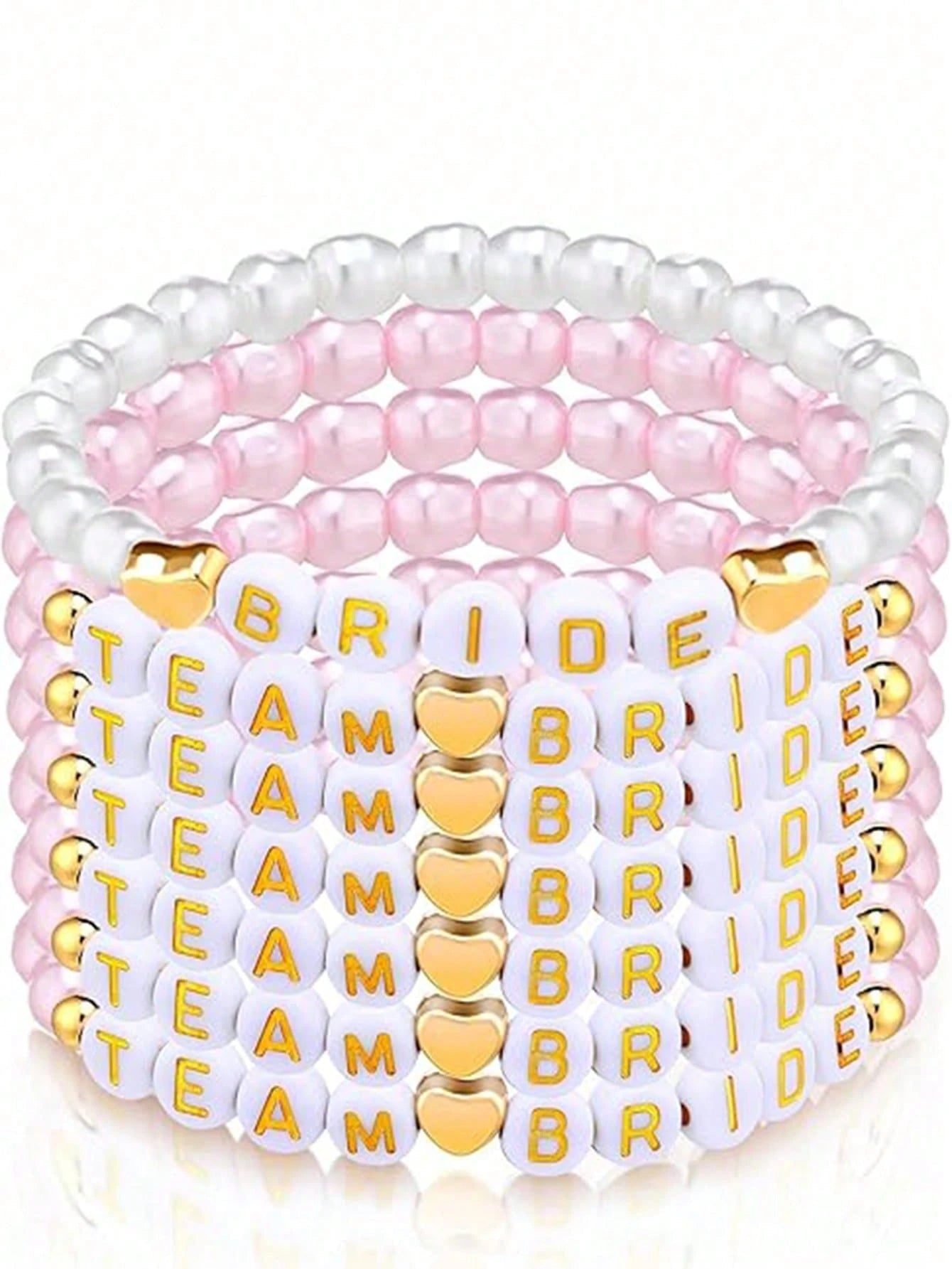 7pc Pearl Bride & Bridesmaids Bracelet Set
