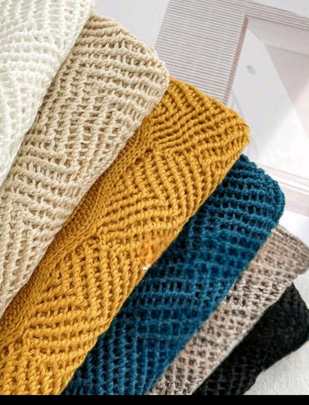 Knit Bohemian Style Scarf Shawl