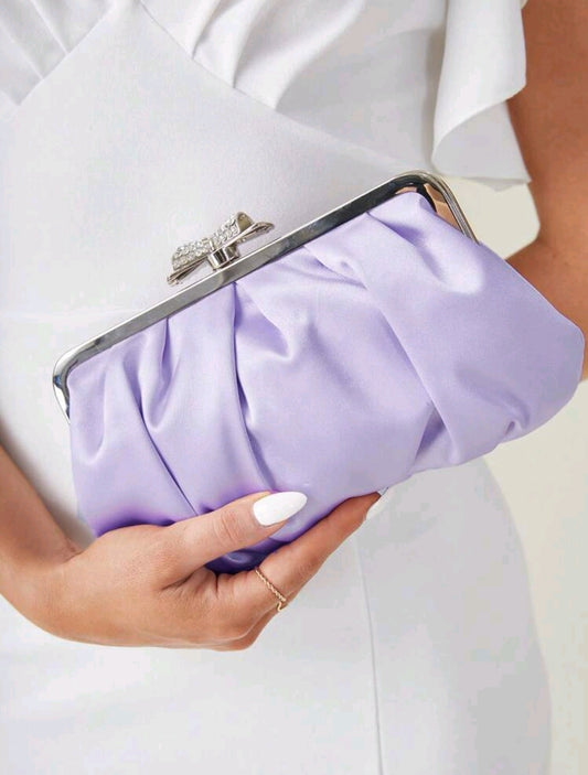 Medium Ruched Bag Rhinestone