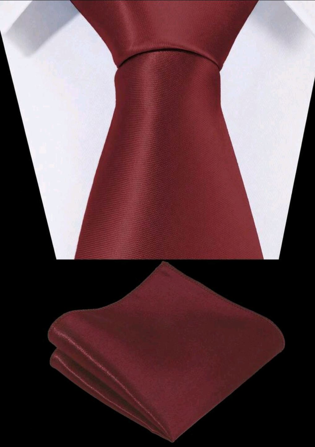 Groomsmen Solid Color Wedding Tie Burgundy