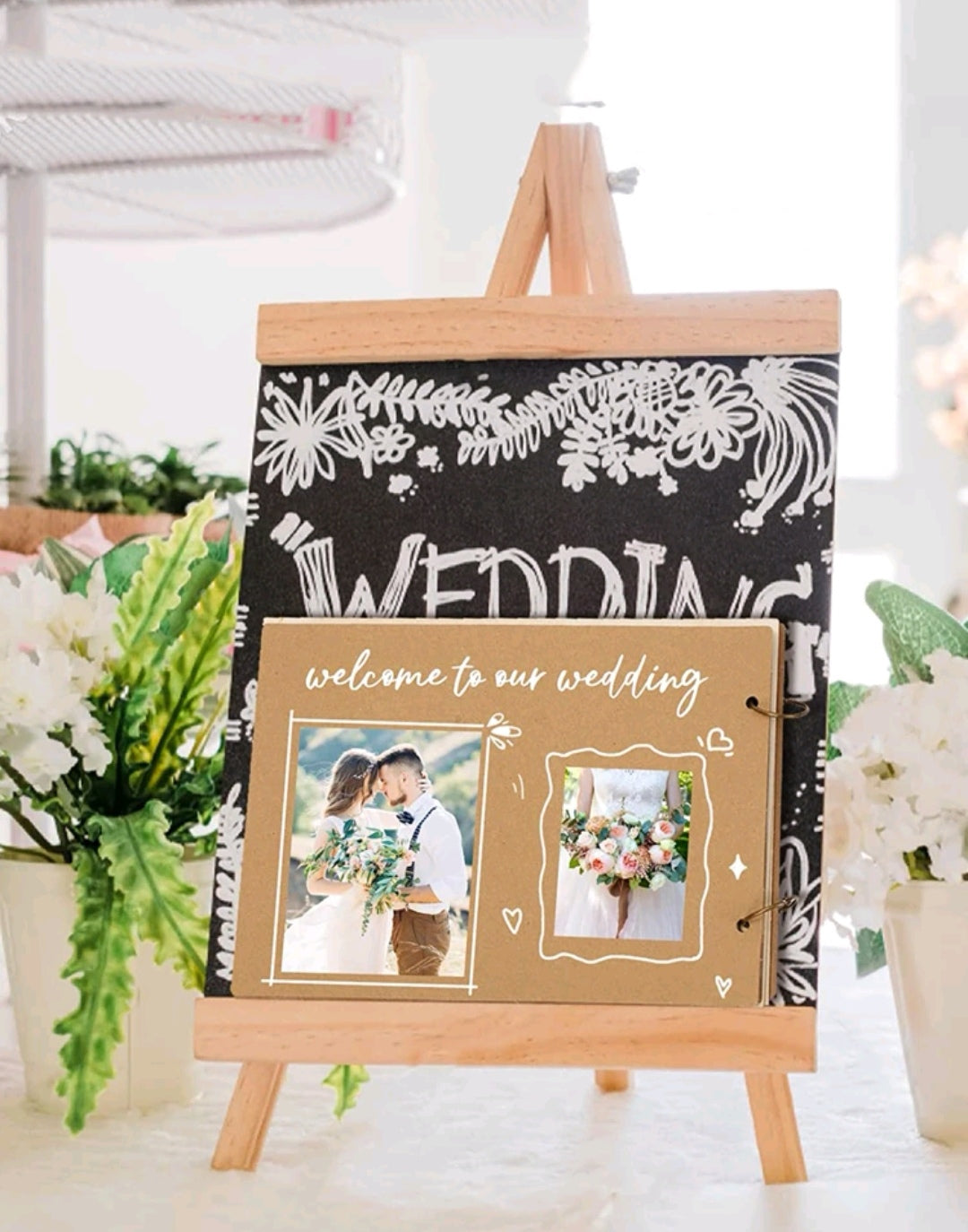 Mr & Mrs Wooden Guestbook 30 pages