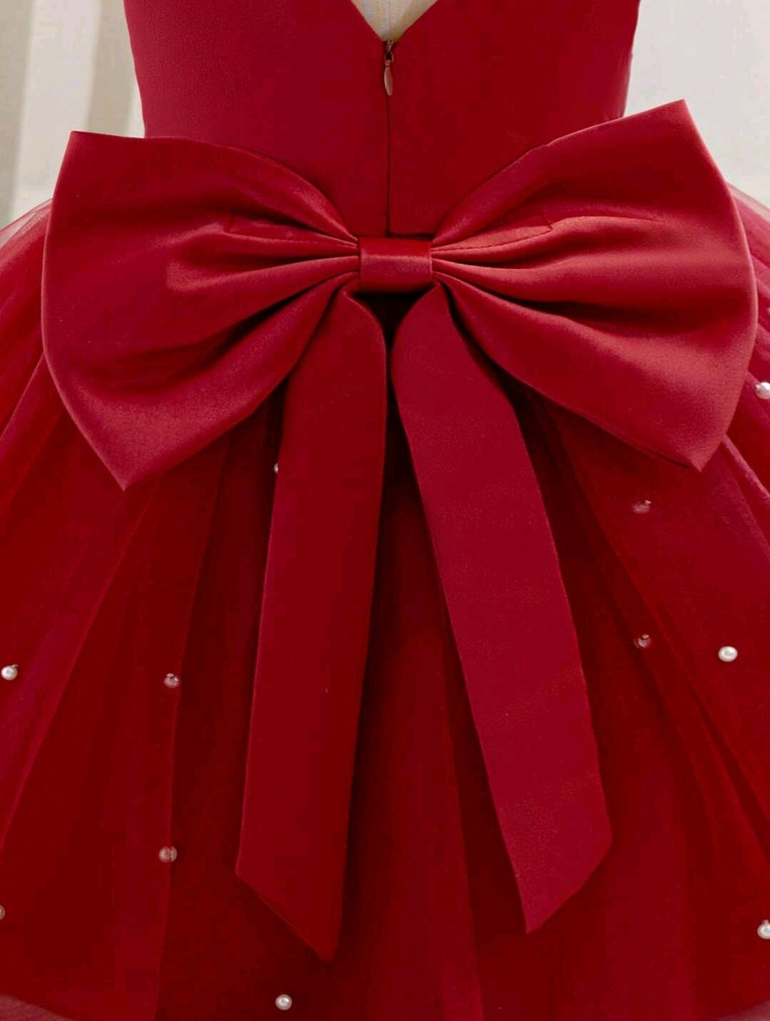 Baby Girls Ruffled Sleeve Bow-Knot Dress