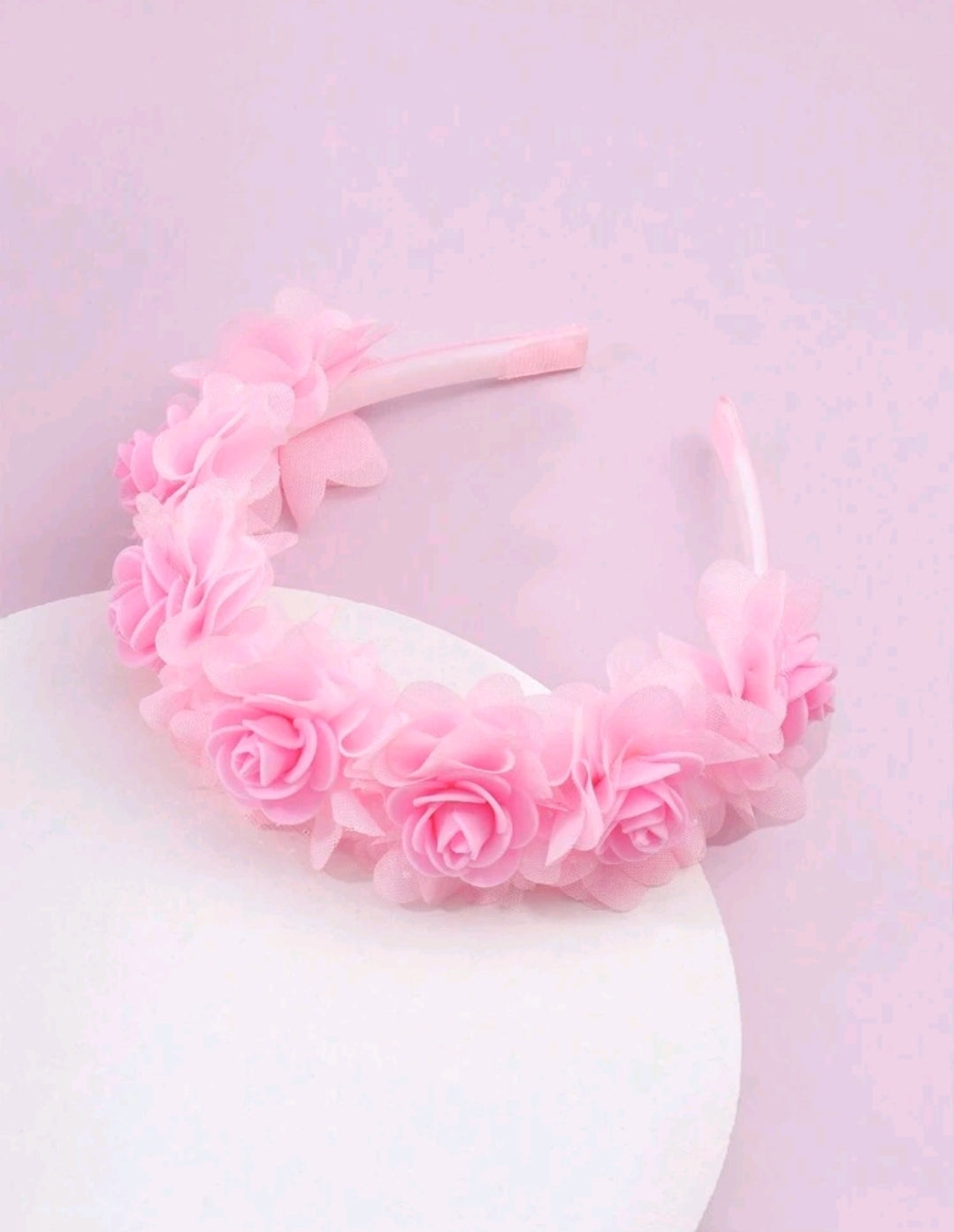 Girls' Pink Flower Girl Headband