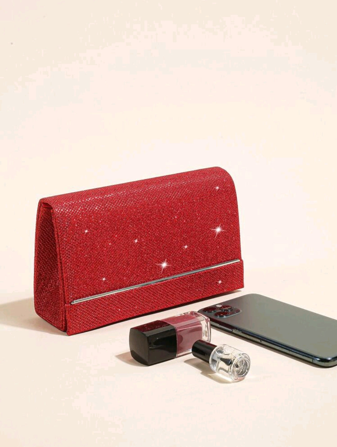 Luxury Evening Clutch Bag Red