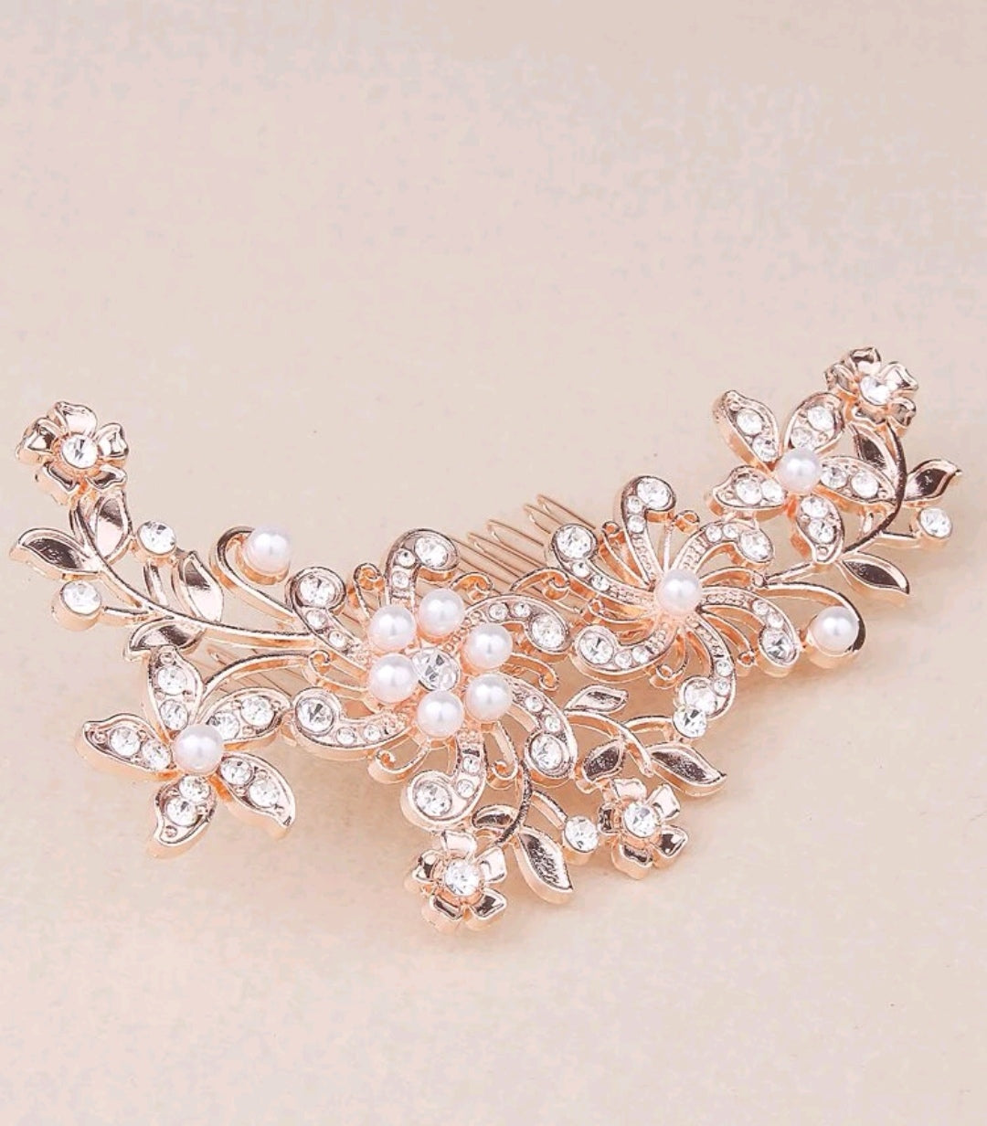 Faux Pearl Detail Hair Pin Rose Gold