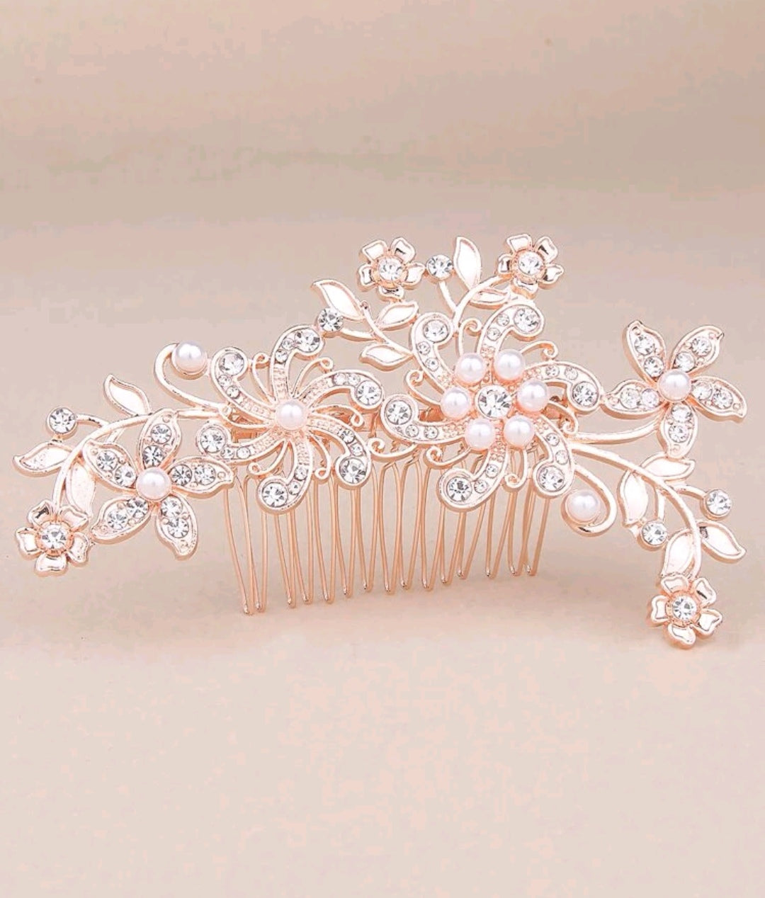 Faux Pearl Detail Hair Pin Rose Gold