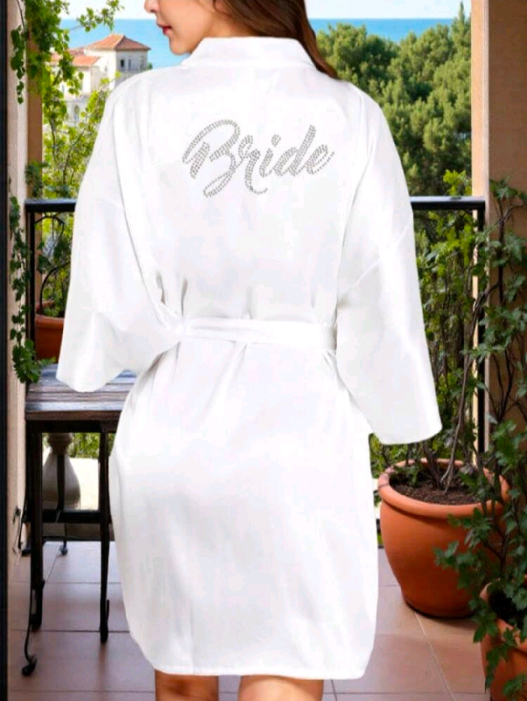 'Bride' Robe Silver Print