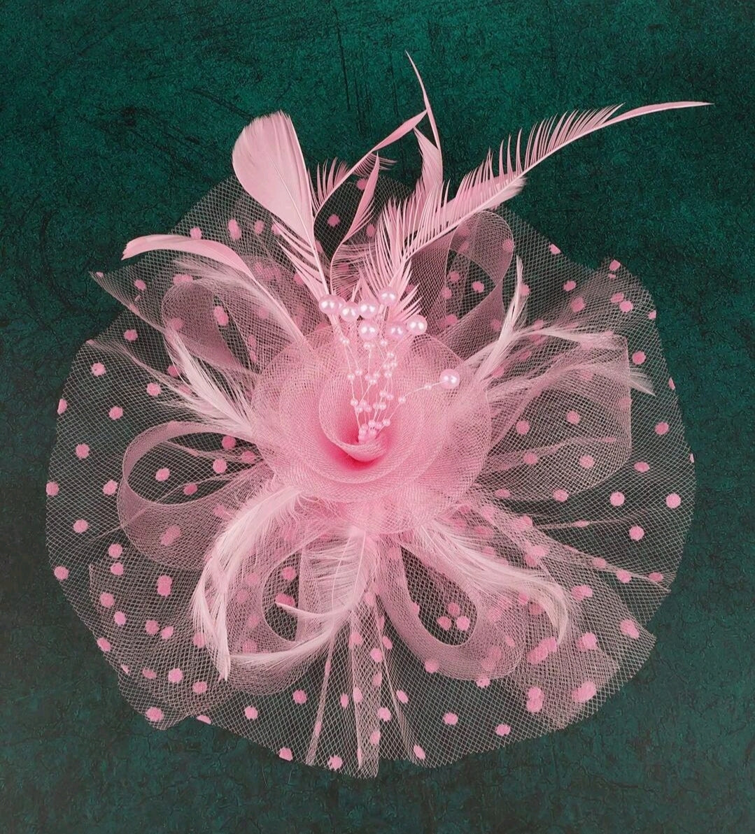 Wedding Fascinator Flower Decor Pink