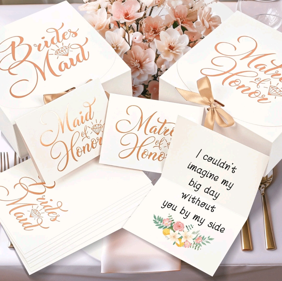 Matron of Honor Proposal Box With Card