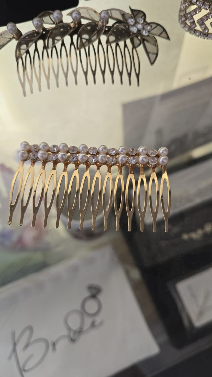 Faux Pearl Silver Hair Clip