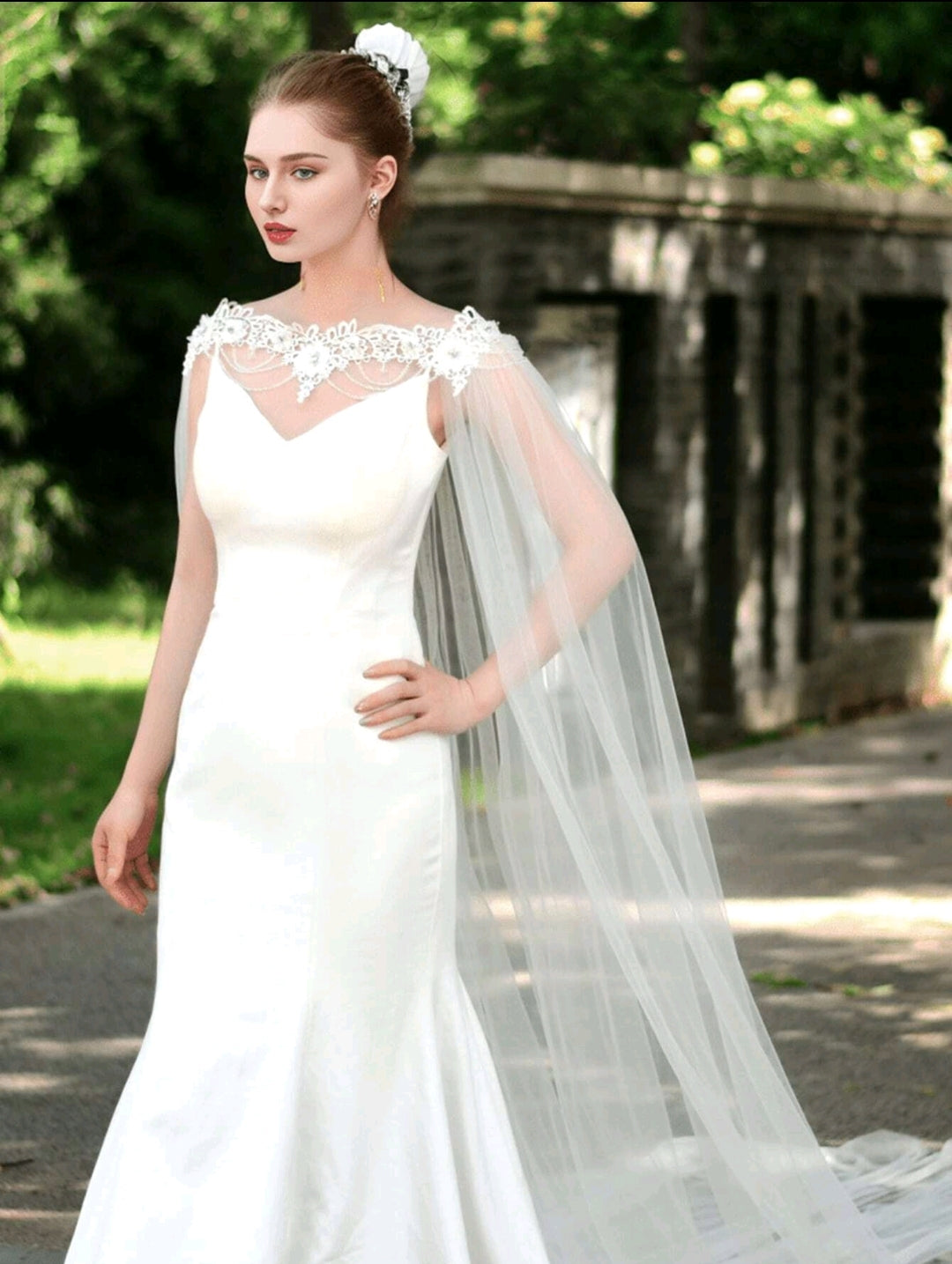 Off Shoulder Bridal Cape