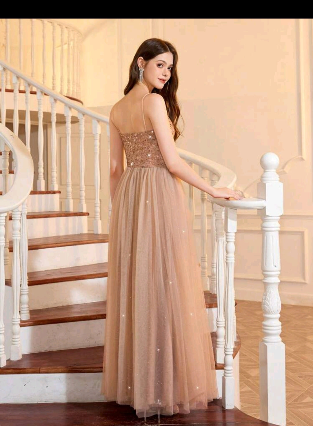 Teen Sequin Tulle Party Dres