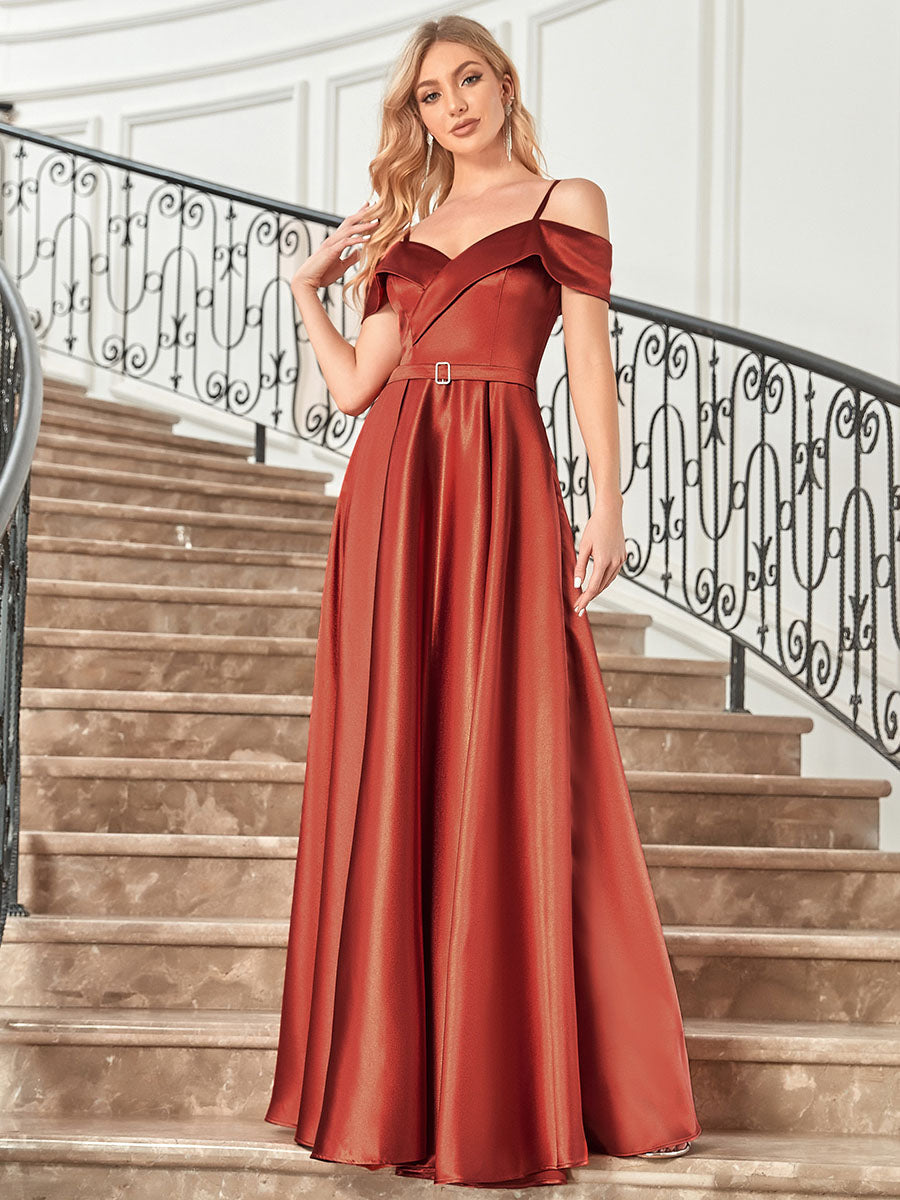 Off Shoulder Evening Dress