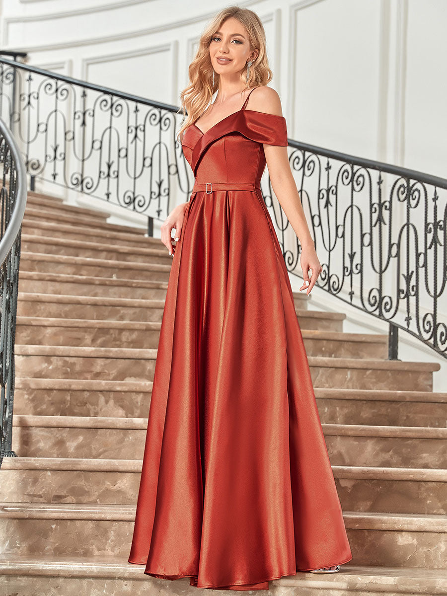 Off Shoulder Evening Dress