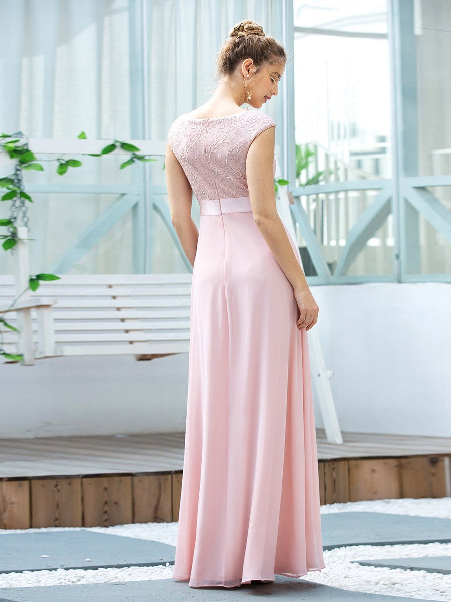 Ever Pretty V-neck Embroidered Bridesmaid Dress