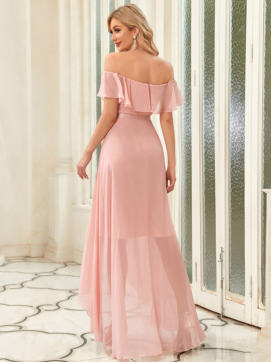 Frill Hem Bridesmaids Dress