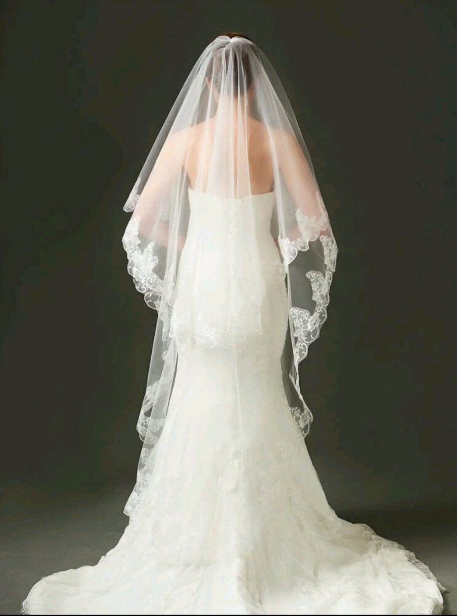 Floral Embroidered Bridal Veil