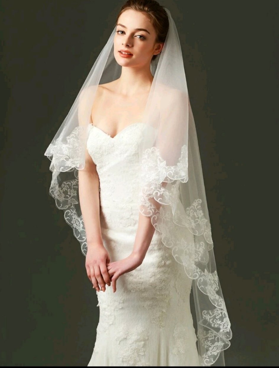 Floral Embroidered Bridal Veil
