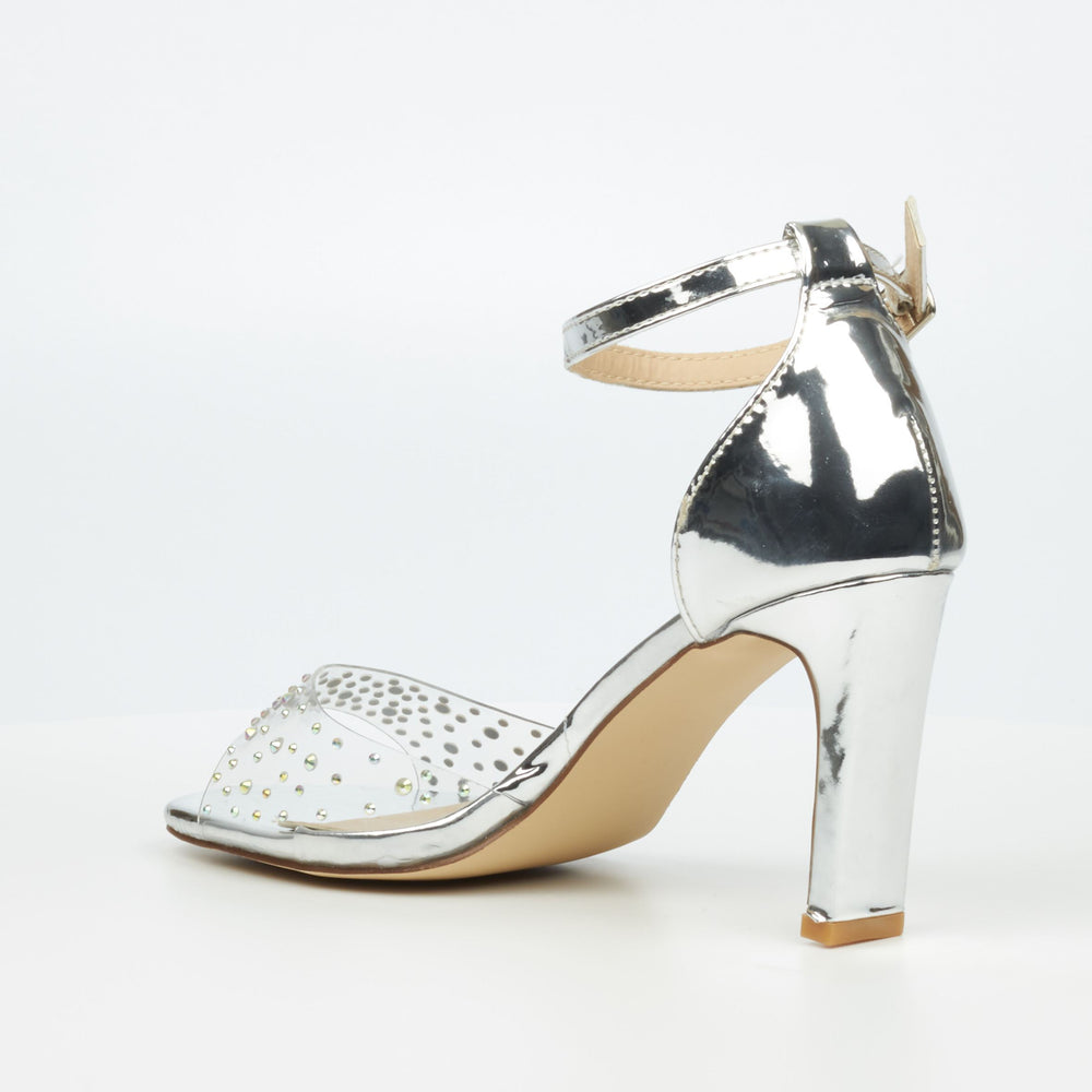 Transparent mid deals heels