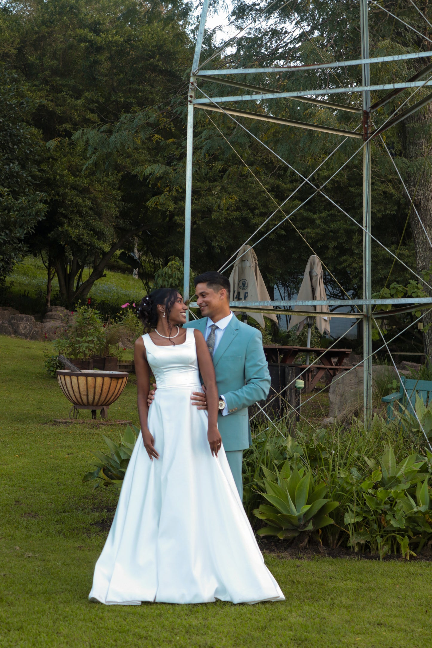 Soft Satin Wedding Dress – Adjustable Fit Corset Back, Boning & Functional Pockets