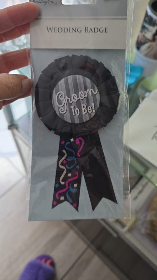 Groom to Be Badge