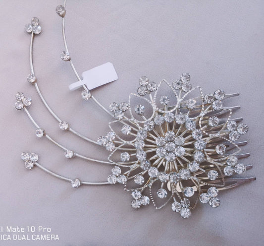 Flower Decor Bridal Hair Clip