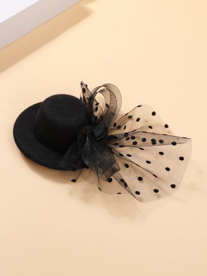 Mini Hat Fascinator Black