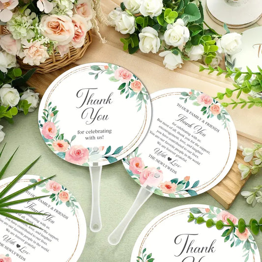 50pc Wedding Fans Floral