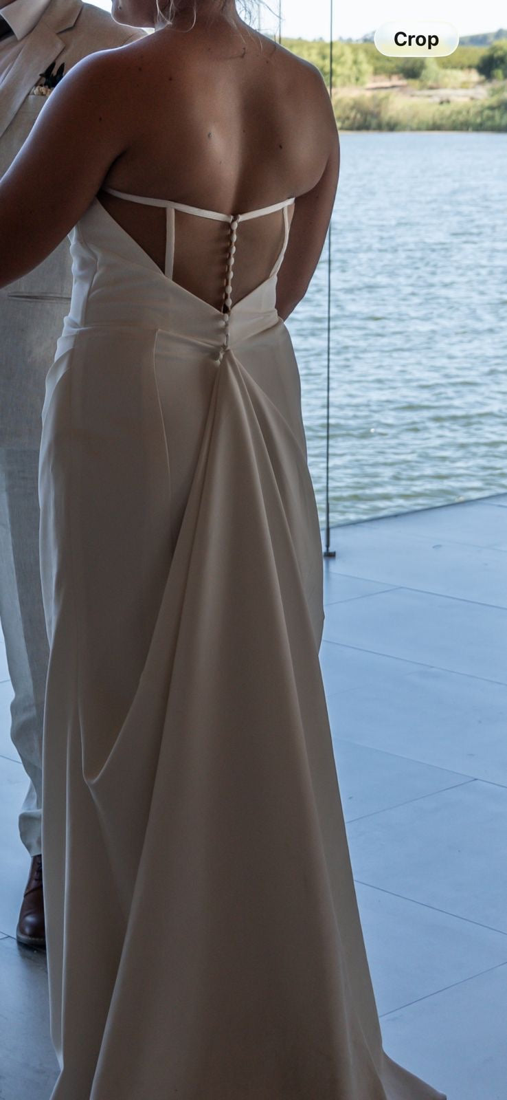 Elegant Ivory A-Line Wedding Dress | US 14