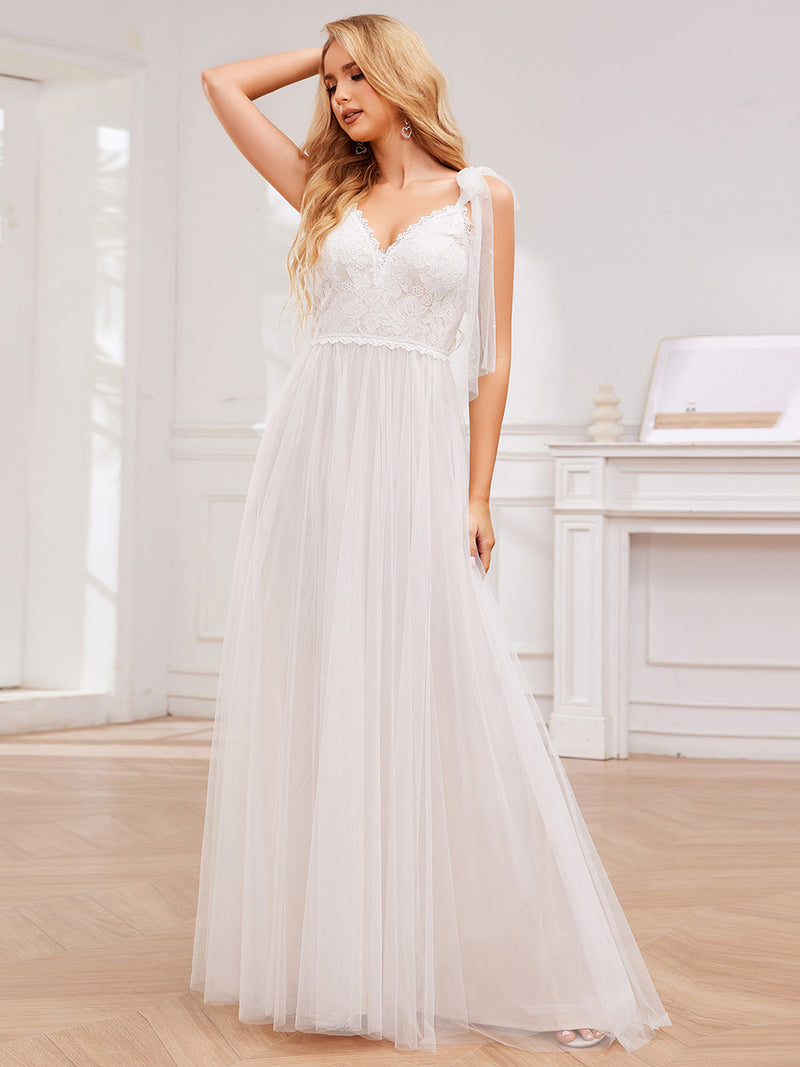 Lace Tulle Empire Waist Wedding Dress