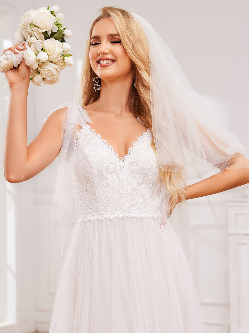 Lace Tulle Empire Waist Wedding Dress