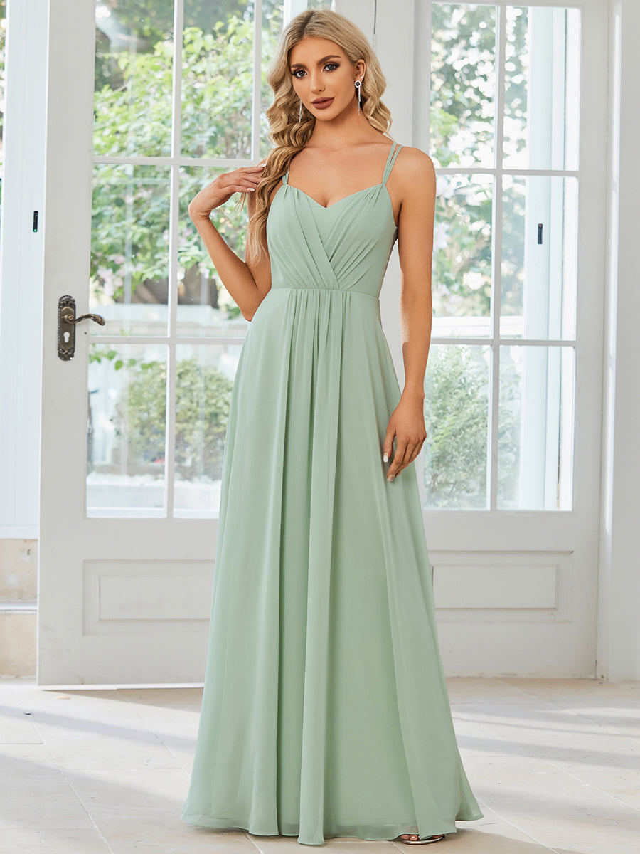 Bridesmaid Dress V Back Mint Green