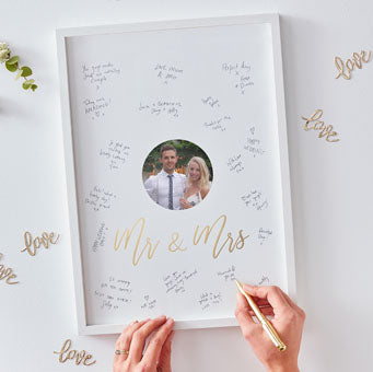 Mr & Mrs Alternative Guest Book Frame