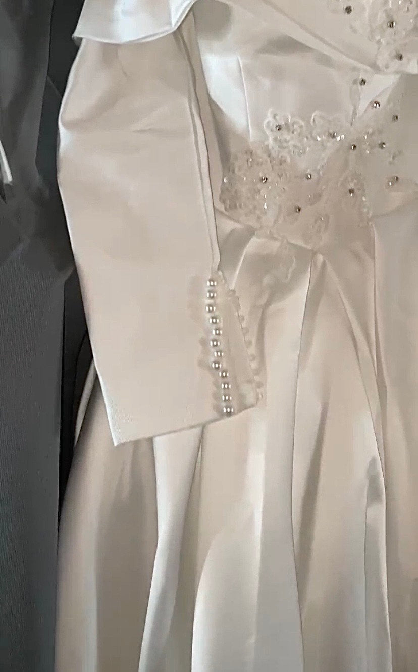 Pearl Whisper Off-Shoulder Wedding Dress