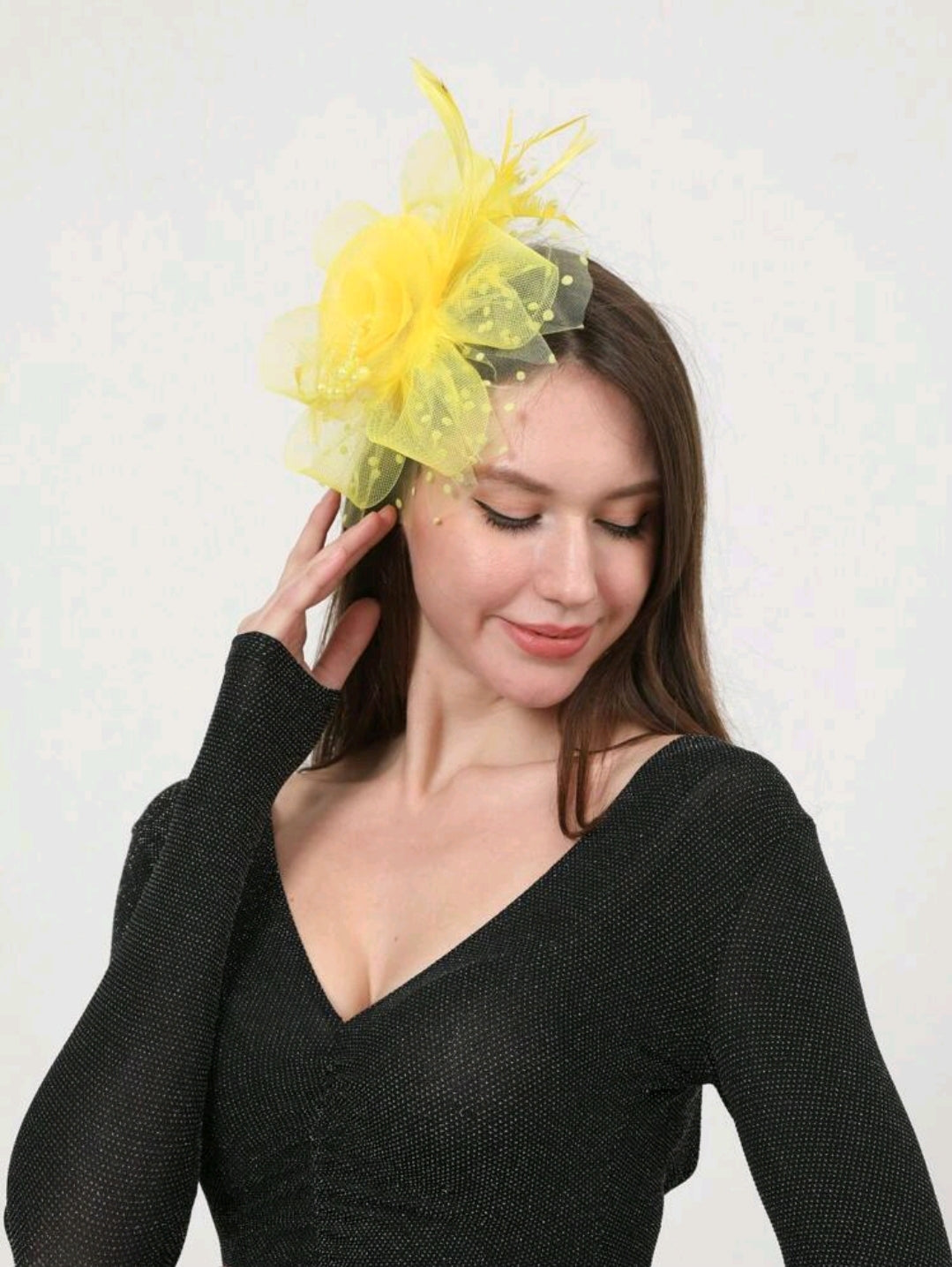 Yellow Fascinator Hat