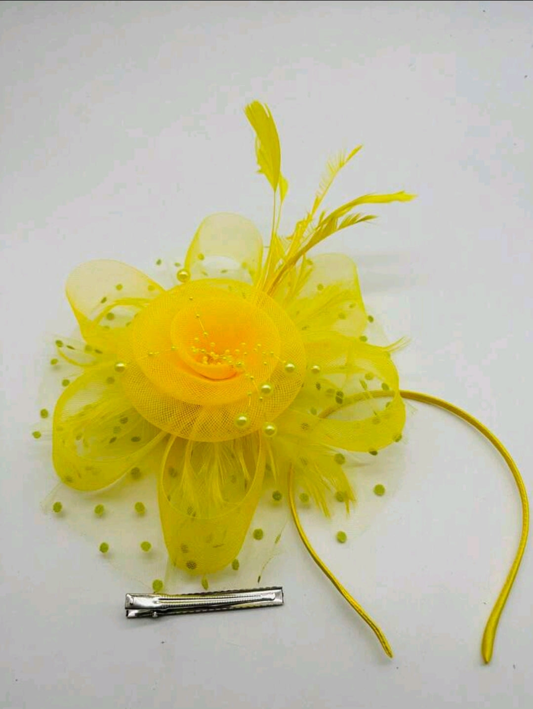 Yellow Fascinator Hat