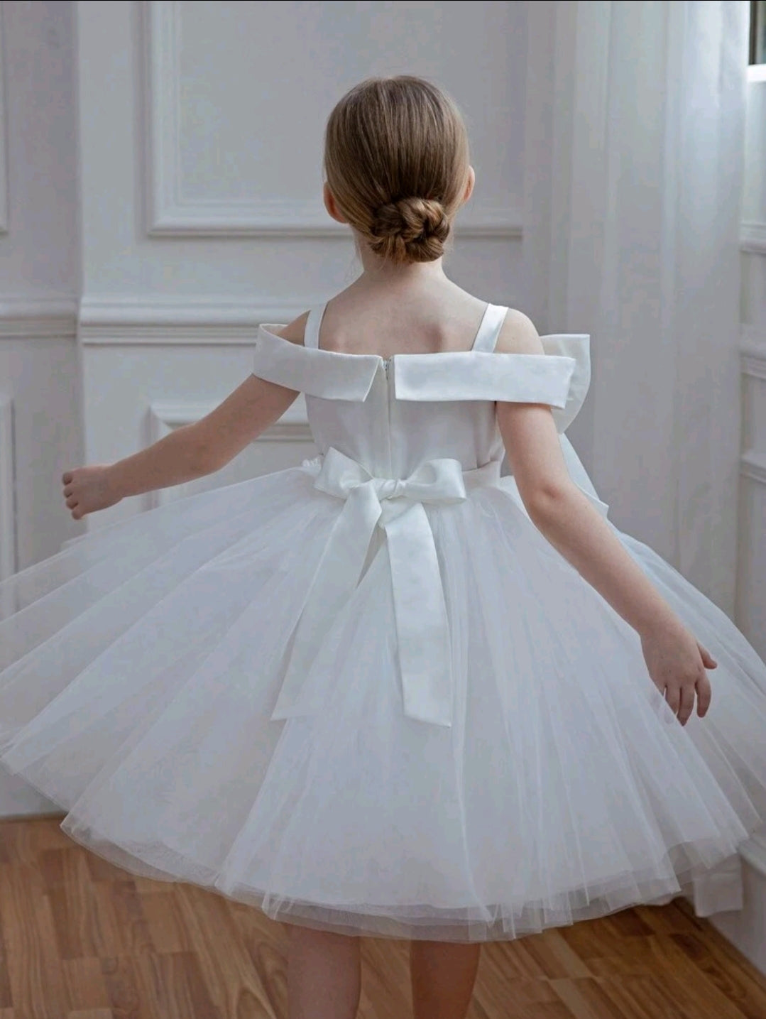 Floral Mesh Formal Princess Dress