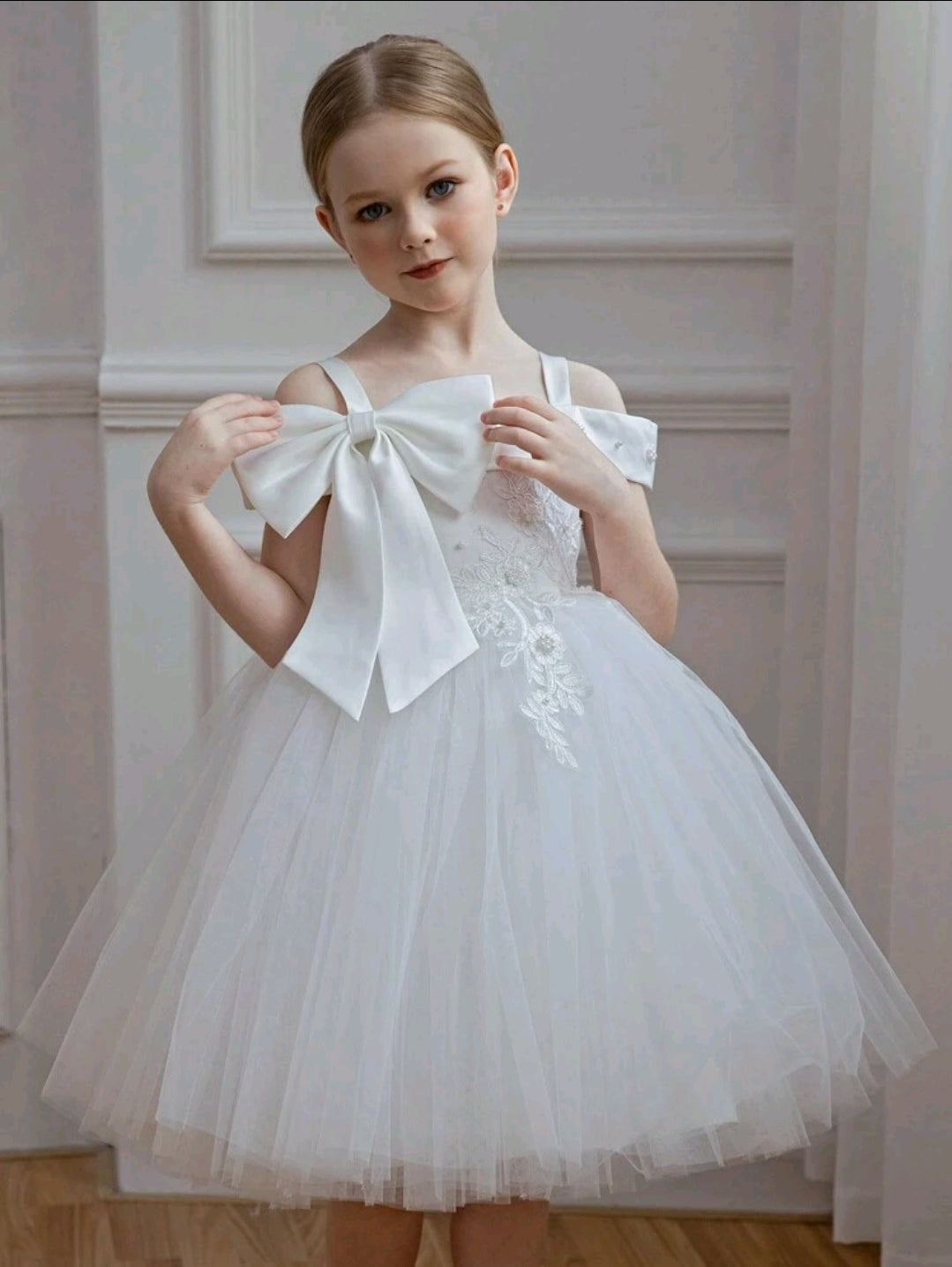 Floral Mesh Formal Princess Dress